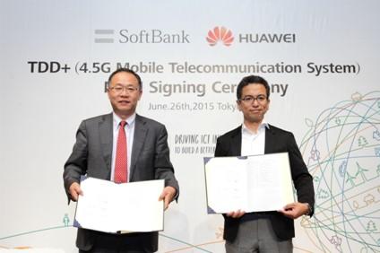 华为与软银合作 研发4.5G移动通信技术TDD+