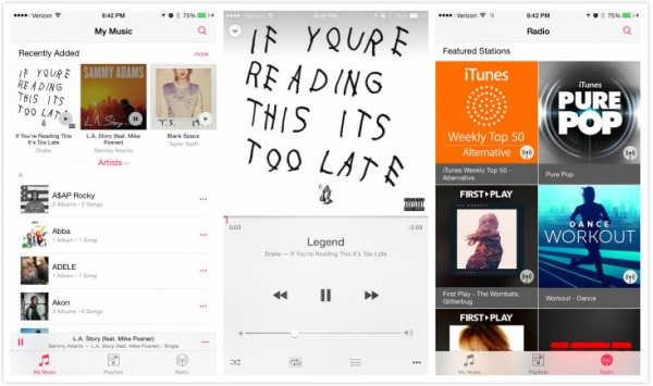 Apple发布新音乐播放器：iOS 8.4 开发者 Beta 版