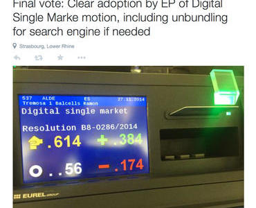 欧洲议会投票通过拆分谷歌搜索业务议案