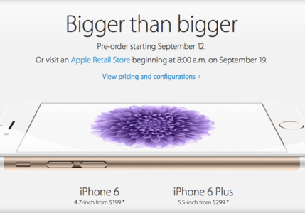 周五上午12点 苹果在线商店开启iPhone 6预订