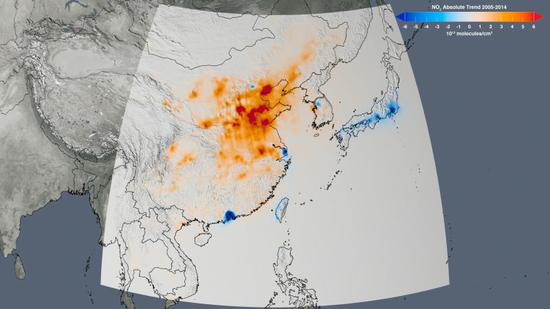 NASA公布全球空气污染数据：北京总体竟好转
