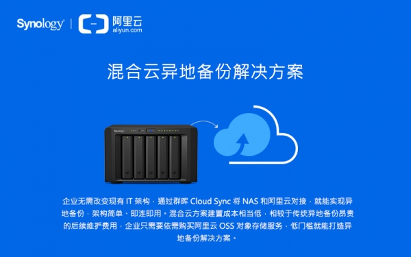 异地备份即连即用,群晖与阿里云携手打造更适合中小企业的方案