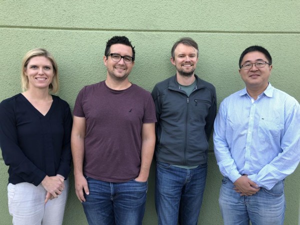 Hexgon Bio founders Maureen Hillenmeyer, Colin Harvey, Brian Naughton and Yi Tang