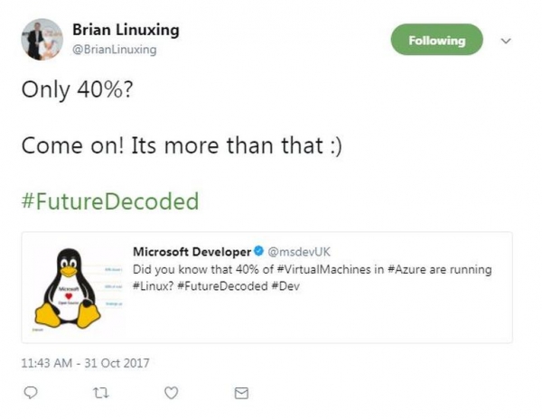 ΢ƣAzure40%Linuxϵͳ