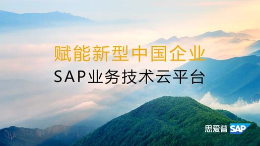 赋能新型中国企业  SAP业务技术云平台