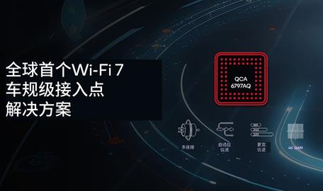 高通推出全球首款汽车Wi-Fi 7解决方案，开启车内体验新阶段