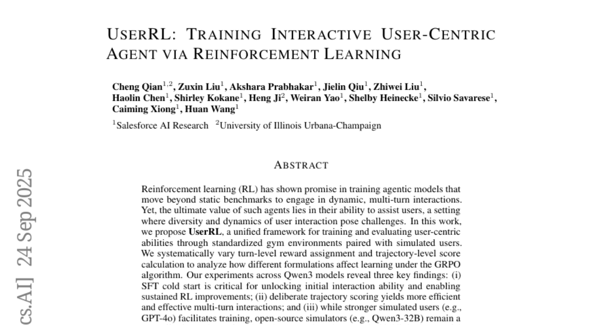 AI涮û˼SalesforceŵѧϷUserRL