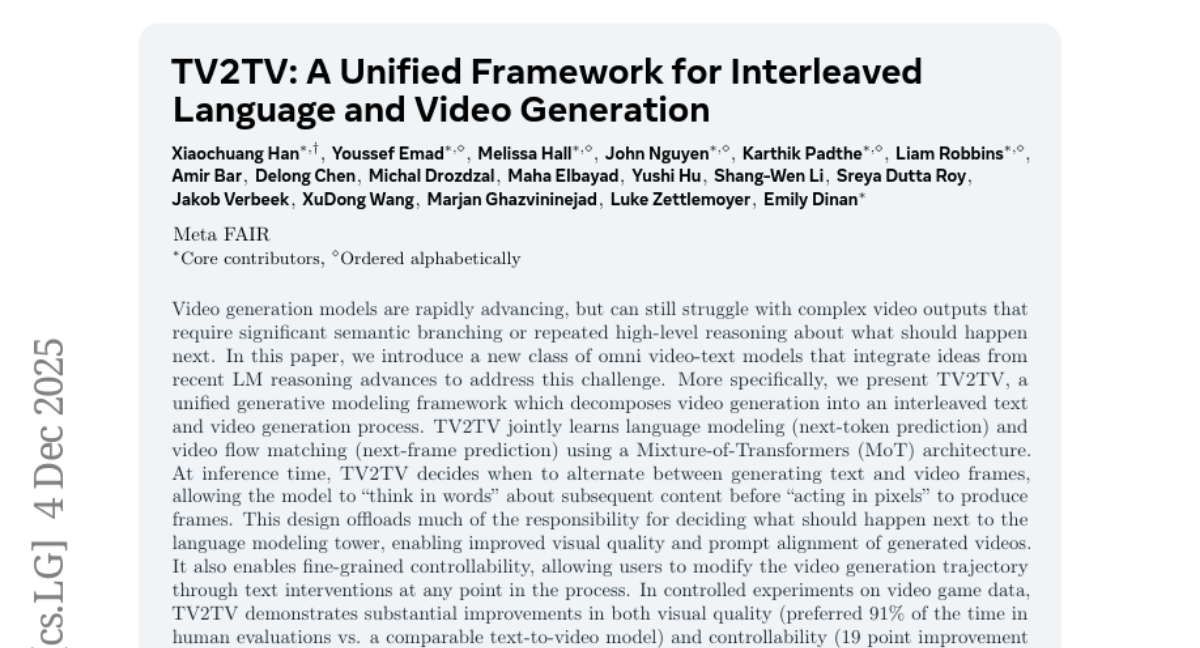 ˹ѧῴƵˣMetaƳܱ˼ɵTV2TVģ