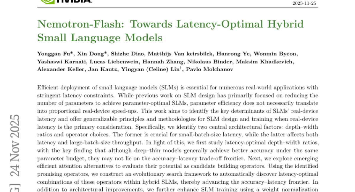 NVIDIANemotron-FlashСģһеĸԼ