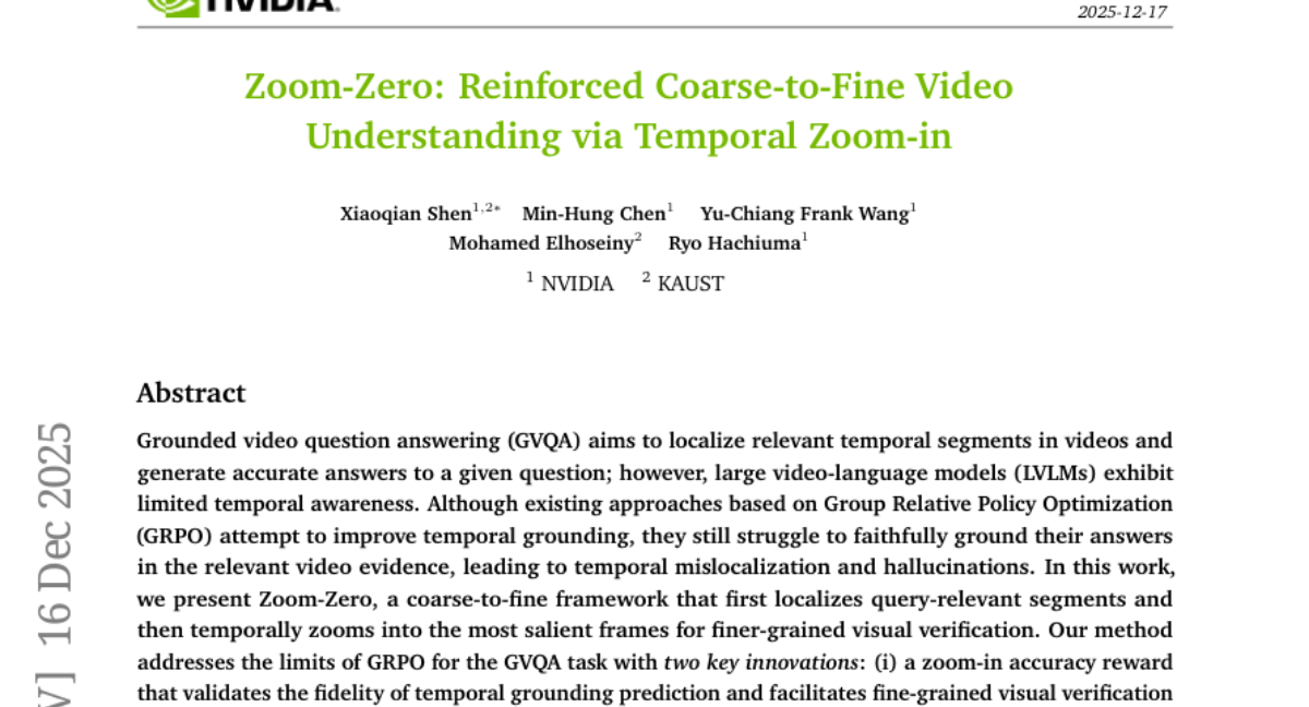 NVIDIA Zoom-Zero����AI������һ���ȿ�ȫ���ٿ�ϸ�ڣ����׽����Ƶ�����е�"����Ϲ"����