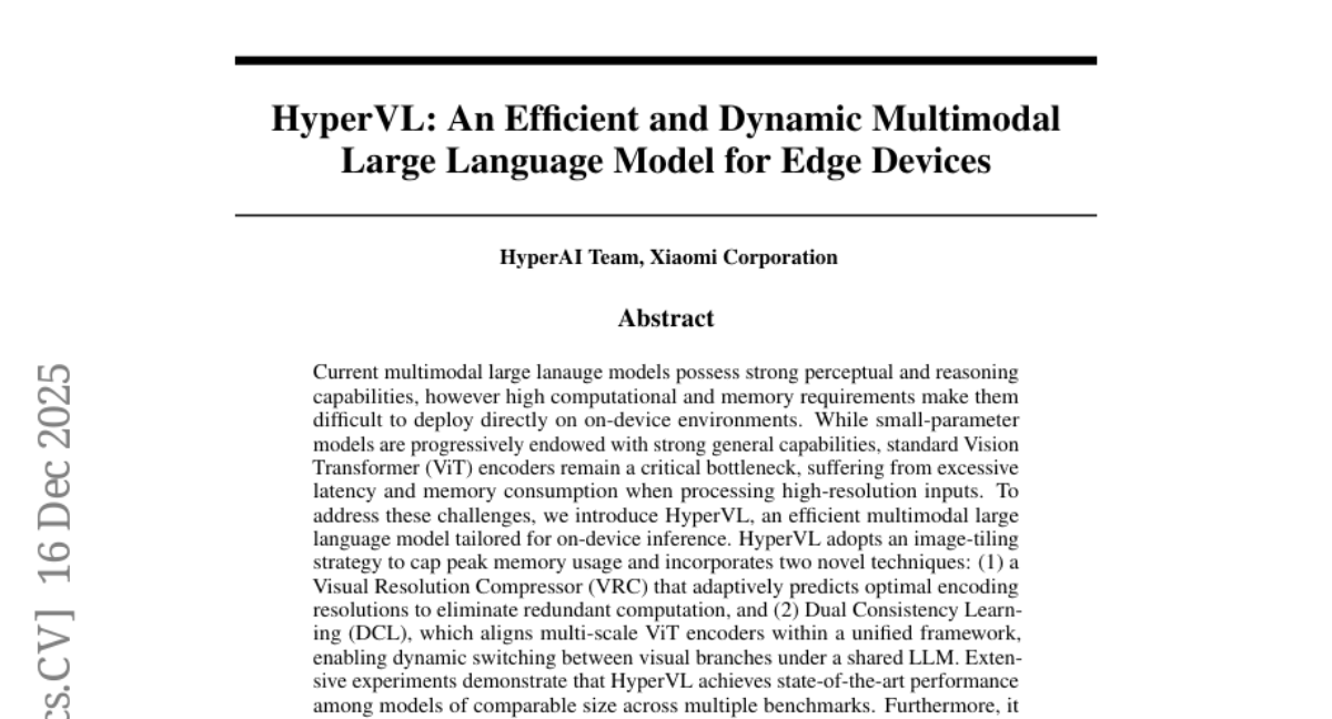 С��HyperVL�����ֻ�Ҳ��ӵ��"���۽�"��AI��ģ��