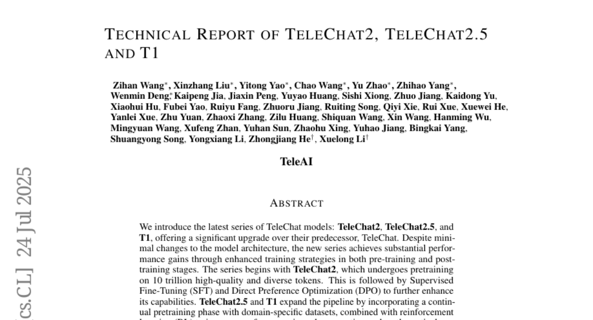TeleAIŶذTeleChat2TeleChat2.5T1ģ͵ȫ֮·