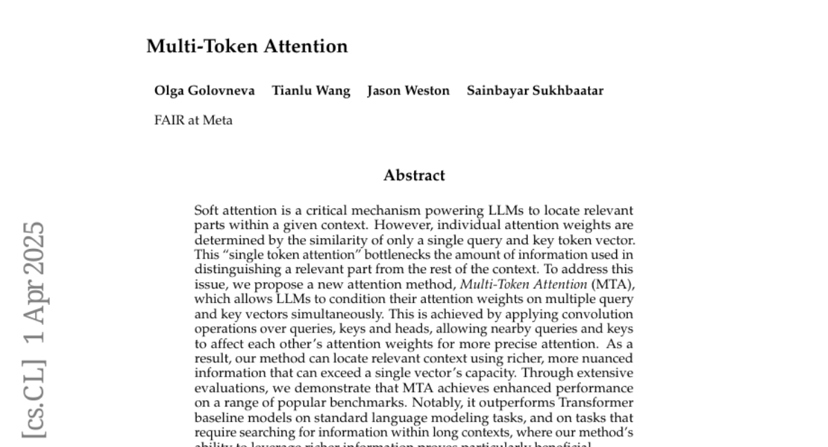 Meta首次突破：AI注意力機制終于學(xué)會"一心多用"，讓計算機能同時關(guān)注多個線索