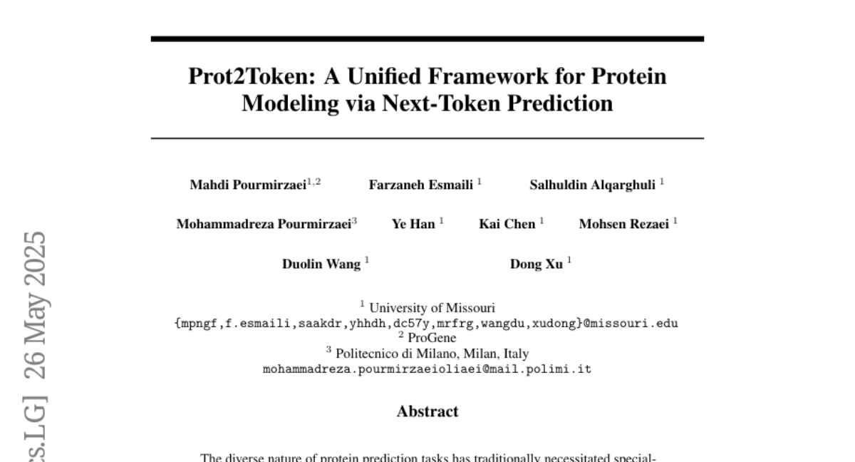 Prot2TokenͨһԤͳһʽģȫ¿