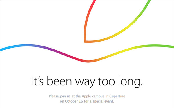 苹果发出媒体邀请函 10月16日或发布新款iPad
