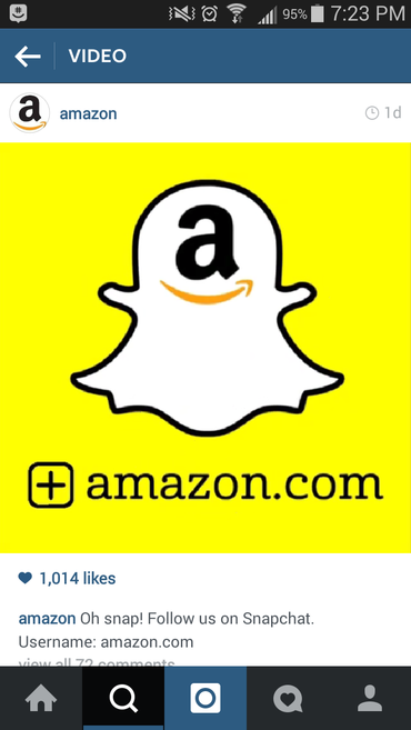 亚马逊使用Snapchat推送“阅后即焚”专有广告