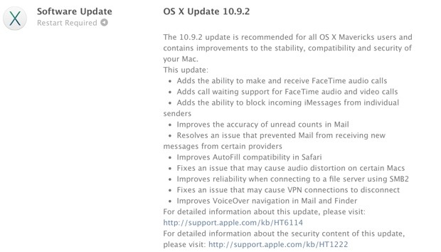 苹果发布OS X 10.9.2更新 修复SSL安全漏洞