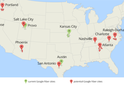 谷歌扩大光纤网络计划 将覆盖美34个城市