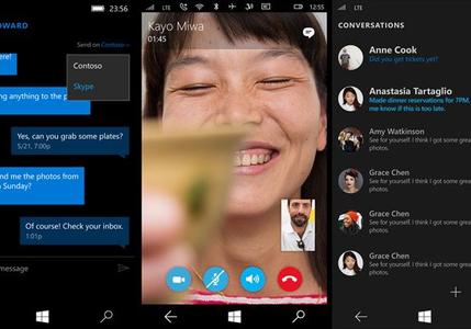 变身iMessage：Windows 10移动系统集成新测试版Skype