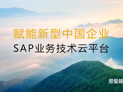 赋能新型中国企业  SAP业务技术云平台