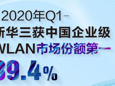 市场份额稳居冠军，2020Q1新华三持续领跑中国企业级WLAN市场
