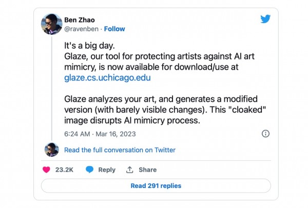 放开那个艺术家！Glaze保护艺术免受AI窥探
