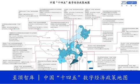 中国“十四五”数字经济政策地图