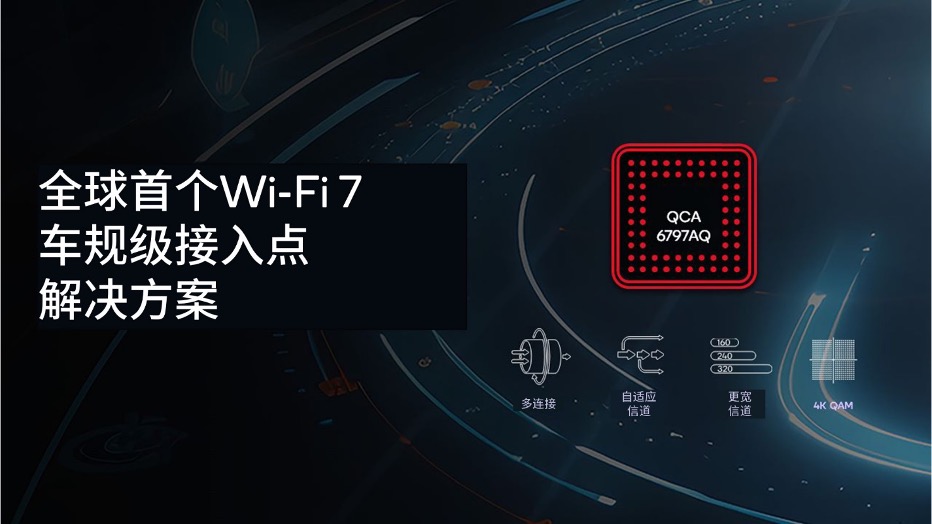 高通推出全球首款汽车Wi-Fi 7解决方案，开启车内体验新阶段