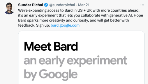 谷歌AI谨慎前行，Bard担心会被关停
