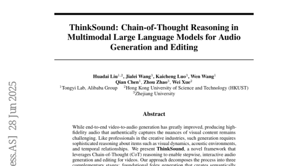 ����Ͱ��Ƴ�ThinkSound����AI����Чʦһ��"˼��"��������