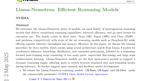 Ӣΰ���Ƴ�Llama-Nemotron����Դ�����Ż��ĸ�Ч˼άģ��