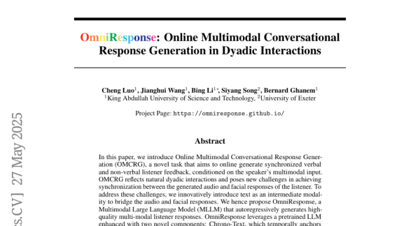 OmniResponse�����ƶԻ����ҵ�ȫ��λ��Ӧϵͳ����KAUST�Ŷ�ʵ�����߶�ģ̬�Ի������ش�ͻ��