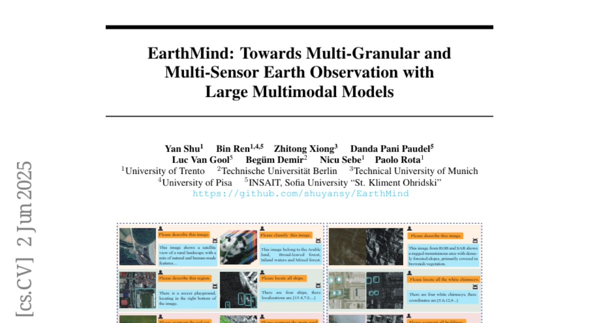 EarthMind：基于大型多模态模型的多尺度多传感器地球观测系统