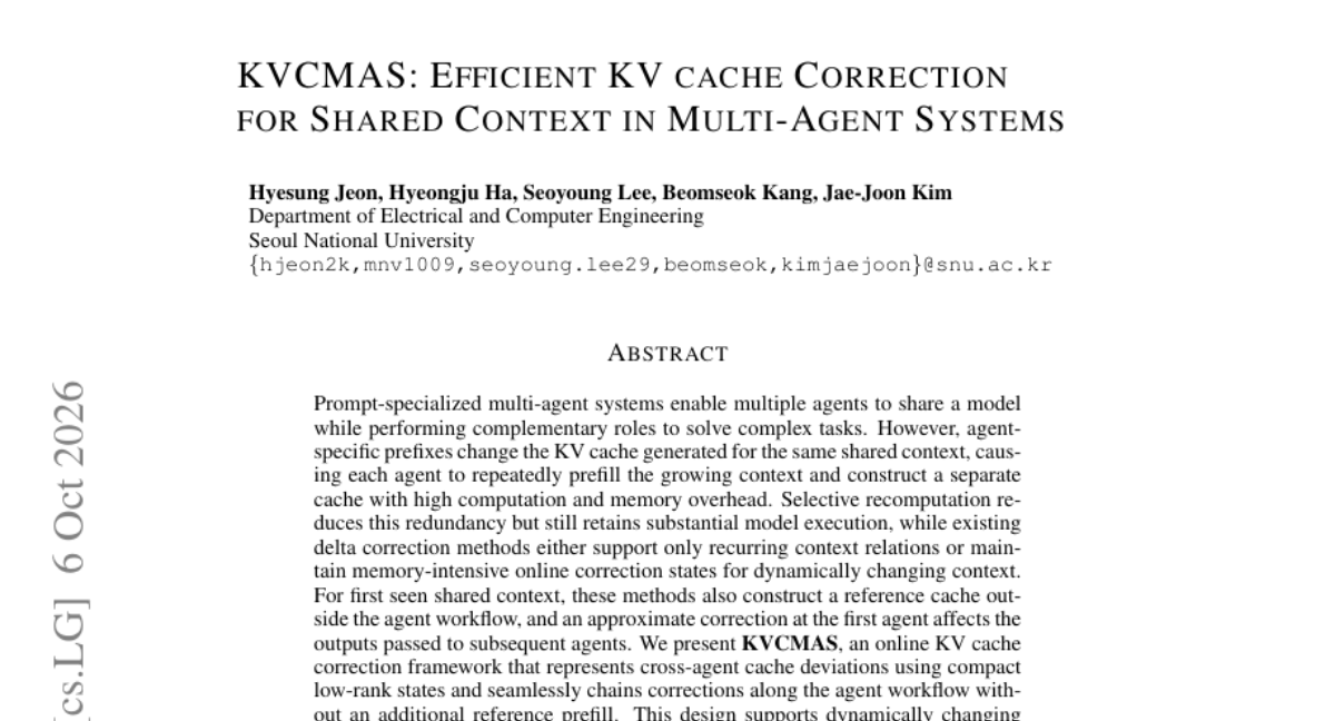 多智能体系统里的记忆浪费问题：KVCMAS如何让AI团队不再重复劳动