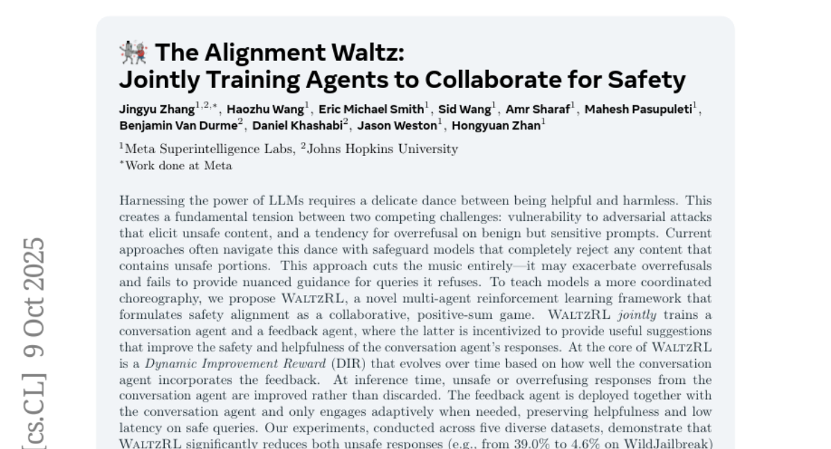 Meta联手约翰霍普金斯大学：让AI模型既安全又有用，不再是"要么拒绝一切，要么危险放行"