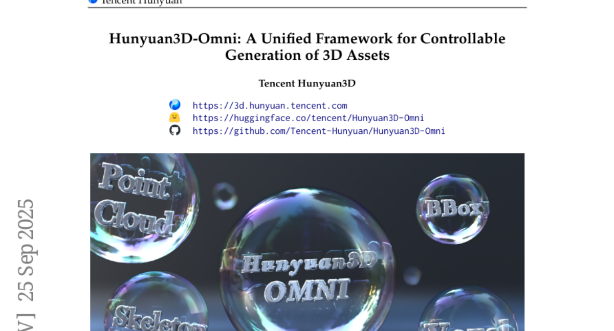 ѶHunyuan3D-Omniöźž׼3Dɵͳһ