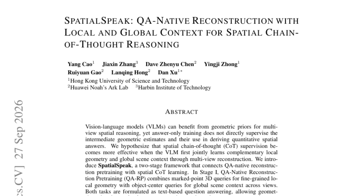 让AI看懂三维世界：SpatialSpeak如何教会视觉语言模型先算距离再回答问题