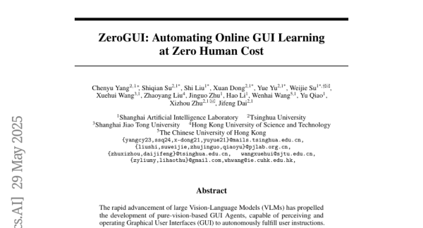 ZeroGUI�����˹��ɱ����Զ�������GUIѧϰ��ͻ�����о�