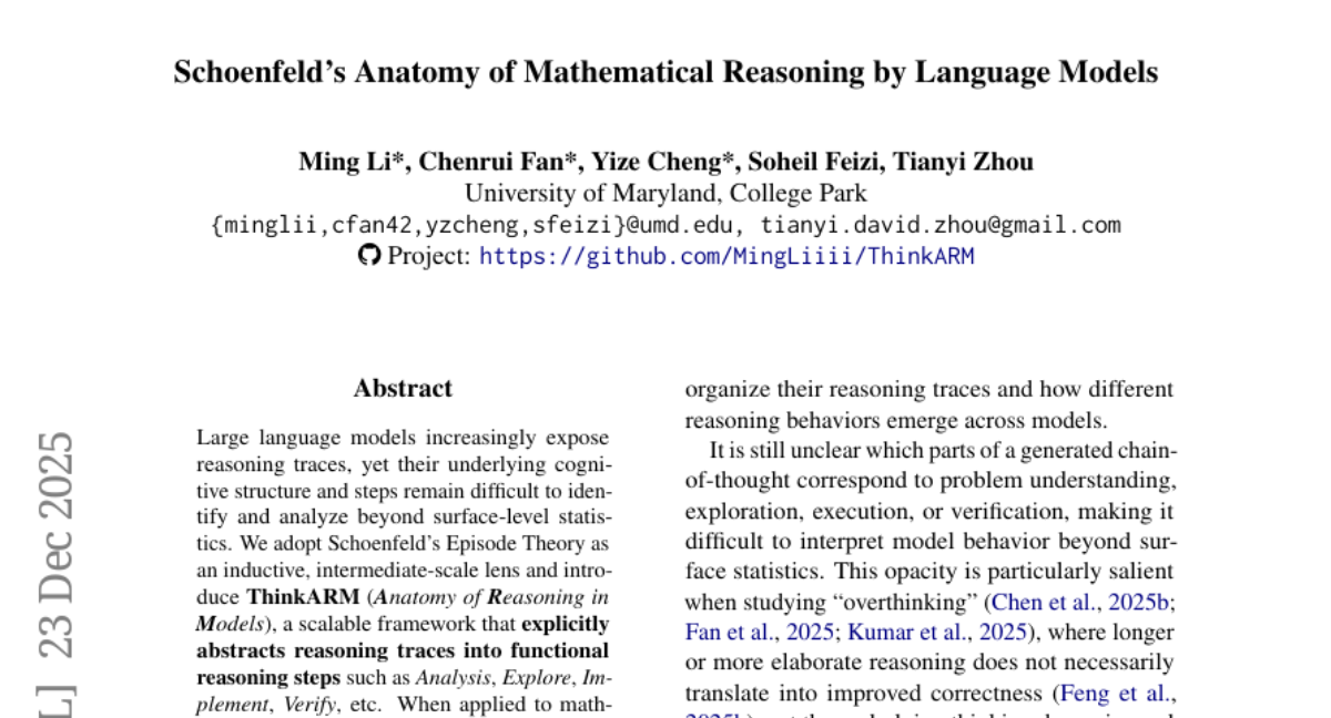 ��������ѧͻ���Է��֣�AI���������������ˡ������顰����ThinkARM��ܽҿ���������ģ��˼ά����