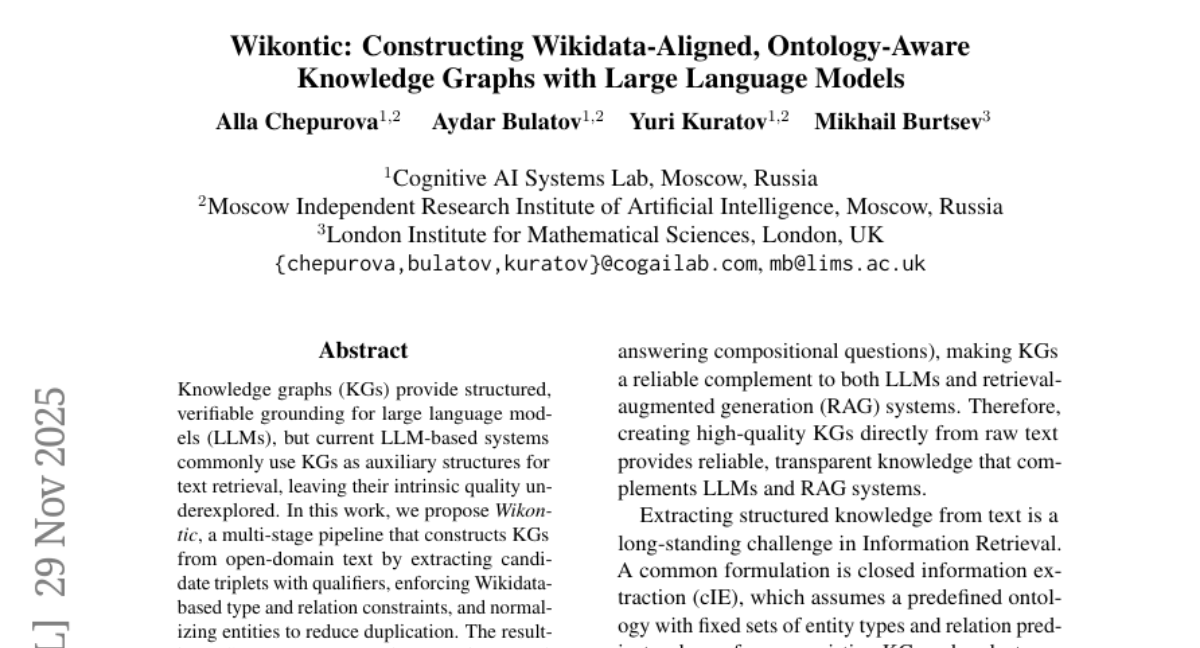 ����˹�о��Ŷӿ���Wikontic����AI������ٿ�ȫ��һ��׼ȷ��֪ʶͼ��