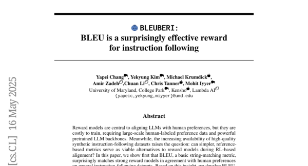 BLEUBERI����BLEU����ֻ��һ����ָ�꣬����Ϊָ��������ģ�͵�ǿ������