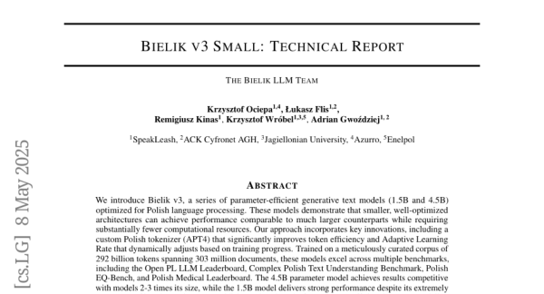 �������Լ���ͻ�ƣ�Bielik v3С��ģ������Ը�����Դʵ�ָ�ǿ����