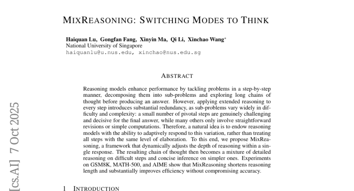 ¼¹ѧƳMixReasoningAIһöʱԣ͵ʱ͵