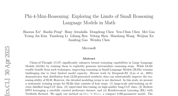΢������Phi-4-Mini-Reasoning��3.8B������"С����"����ѧ�����ϻ���8B��ģ��