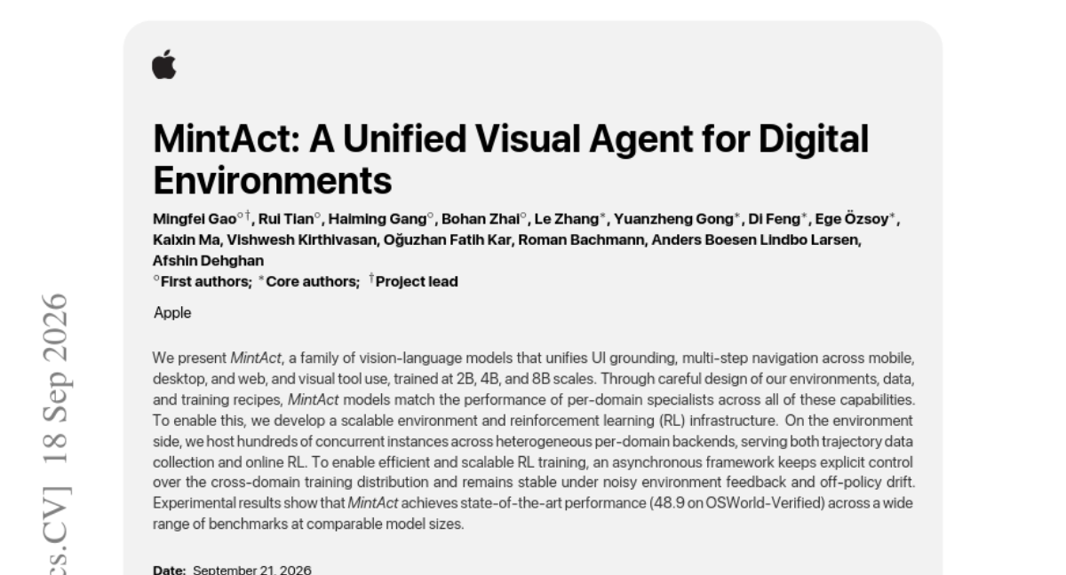 MintAct：苹果如何用一个模型统一手机、电脑和网页的AI操作能力