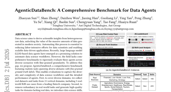 �廪��ѧ�����ϼ������ϴ���"���ݿ�ѧAI����"��AgenticDataBench��θ�������������һ�ž�׼�ɼ�����
