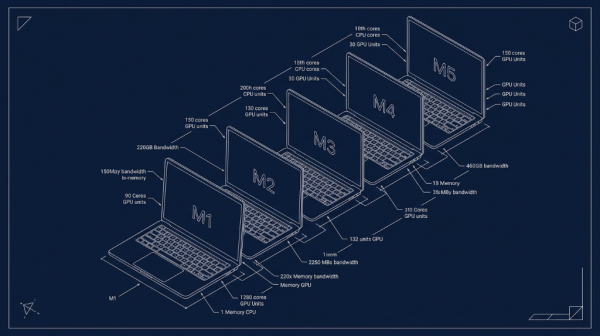 ����Ҫ����MacBook Air��M5��M4��M3��M2��M1�ͺŶԱ�