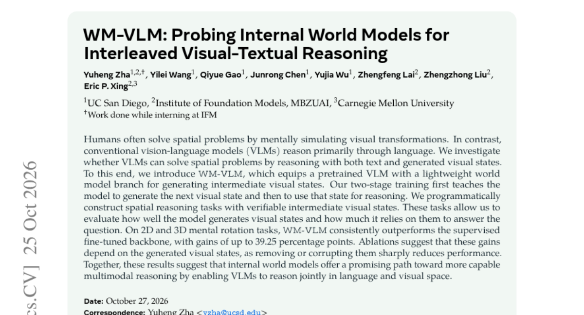 当VLM开始"做梦"：一个让AI在脑海里转魔方的实验