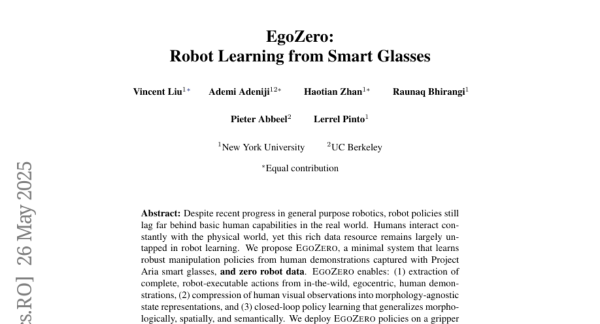 EgoZero���������۾���������ѧϰ��������Ǩ�Ƹ���