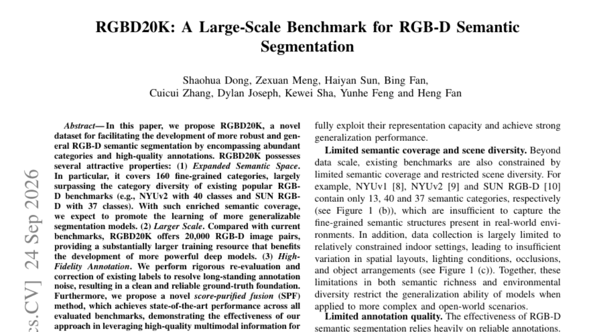 RGB-D语义分割一直卡在小数据集上，一个新数据集能带来多大突破？